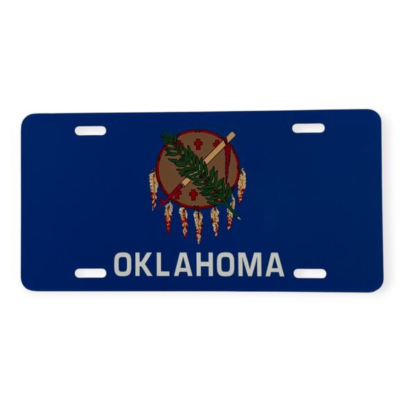 Oklahoma State Flag Vanity Plate - Picture 1 of 1